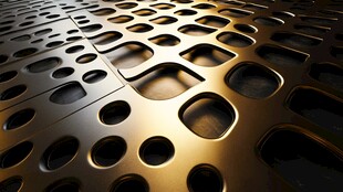 金属镂空板纹理特写