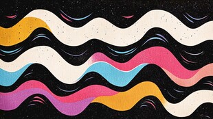 多彩波浪抽象图案背景