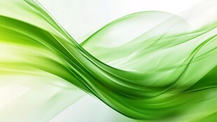 绿色动感飘逸曲线背景图