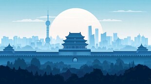 古都新貌与现代建筑交相辉映