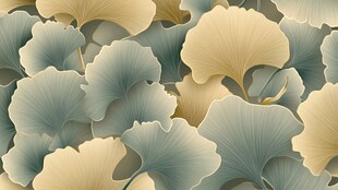 银杏叶艺术图案背景纹理