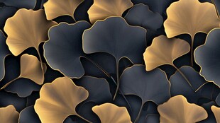 银杏叶纹理背景图案