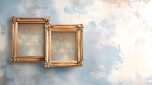 金色画框装饰复古墙面