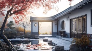 中式庭院的静谧诗意空间