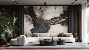 现代简约风客厅艺术空间