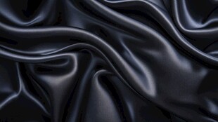 黑色丝绸质感纹理特写