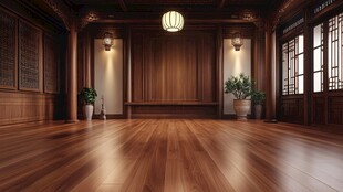 中式古风厅堂室内场景