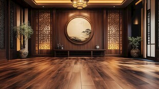 中式典雅客厅室内设计场景