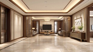 中式奢华客厅室内空间展示