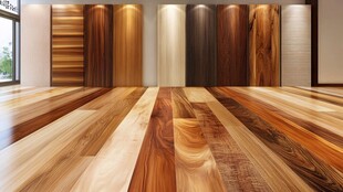 多样实木地板展示空间