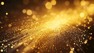 金色炫光背景 闪耀粒子效果