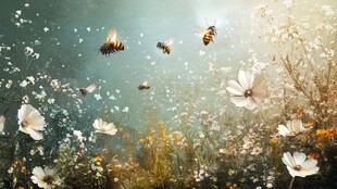 蜂舞花海间 共赴春日浪漫