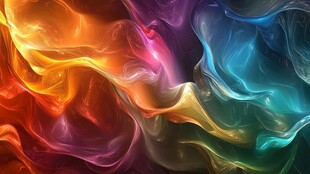 绚丽多彩流体抽象艺术背景