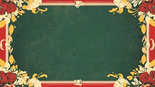 复古花卉边框背景图