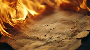 燃烧的古老纸张