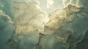 破碎天空下的奇幻云景