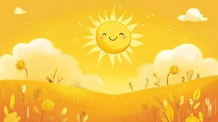 阳光灿烂的田野风景