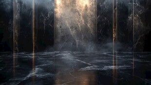 神秘暗黑大理石光影空间