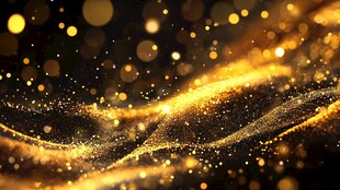 金色动感光斑梦幻背景图