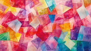 多彩几何拼接抽象艺术背景