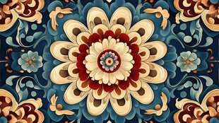 复古花卉精美图案设计