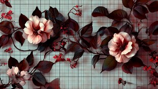 花卉网格背景图