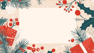 圣诞边框背景 节日装饰风