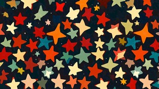 多彩星星图案背景纹理