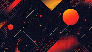 炫彩几何宇宙抽象背景图