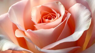 柔美粉玫瑰特写