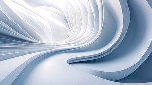 梦幻白色3D曲线空间