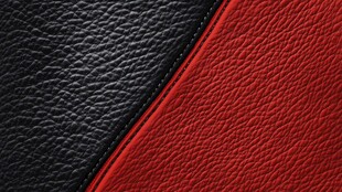 黑红拼接皮革纹理特写