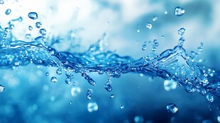 灵动水花 蓝色清新水波纹