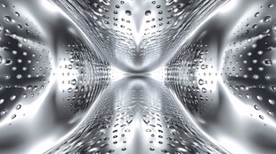 金属质感水滴对称抽象图案