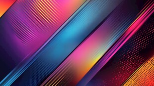 炫彩渐变几何线条背景图