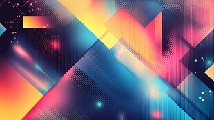 绚丽几何渐变科技风背景