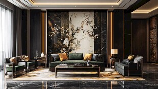 中式奢华客厅优雅景致