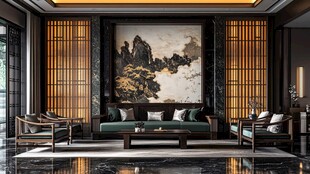中式典雅客厅空间设计