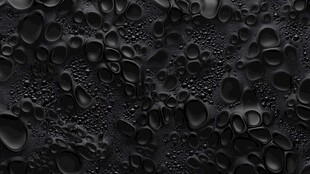 黑色背景上的水滴纹理