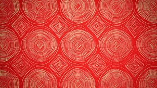 红色金纹几何图案背景