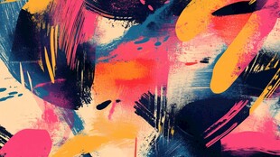 抽象多彩笔触艺术背景图