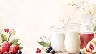 缤纷鲜果搭配奶饮画面