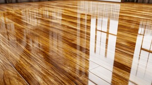 光泽实木地板室内场景