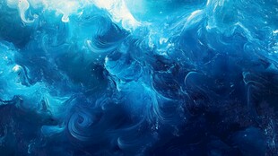 梦幻蓝色流动海洋纹理