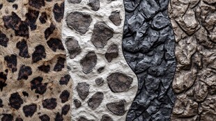 多样动物纹理皮革展示