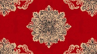 红色背景精美花纹图案