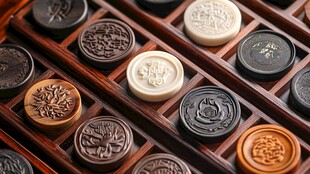 精美雕刻象棋棋子展示