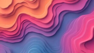 多彩波浪抽象背景图案