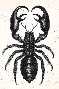 复古风手绘蝎子插画