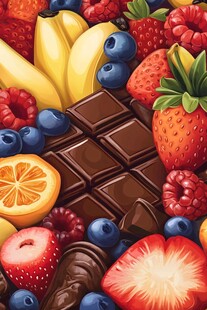 缤纷水果与巧克力大集合